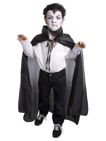 long cape child with stand up collar