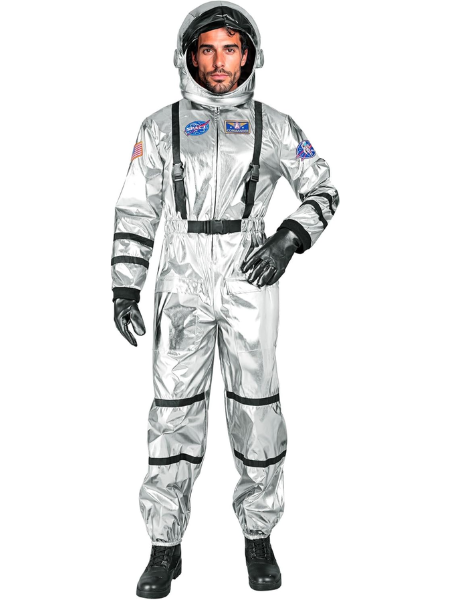 Astronaut Man Silver Costume - Adult