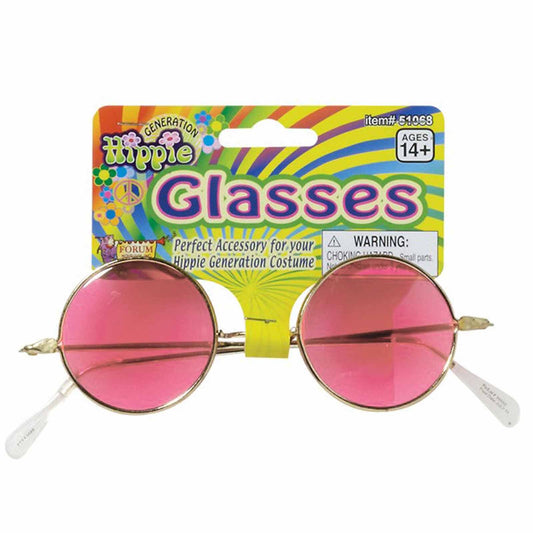 Hippie Glasses Gold Rim Rose