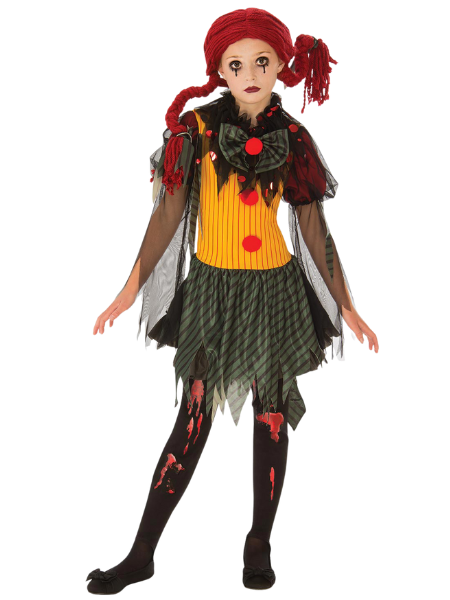 Zombie clown nightmare costume Child