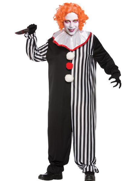 Freaky clown costume adult