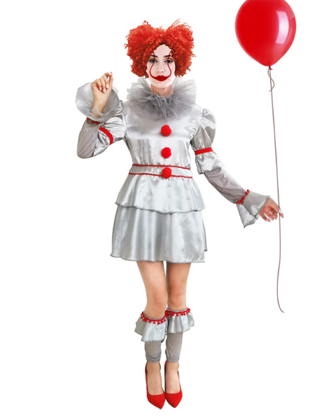 Adult evil clown -womans costume