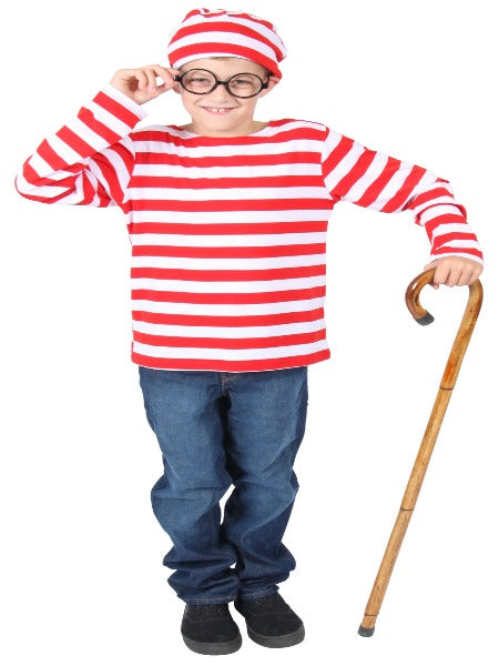Where's Waldo / Wallace / Wally Costume Child Size