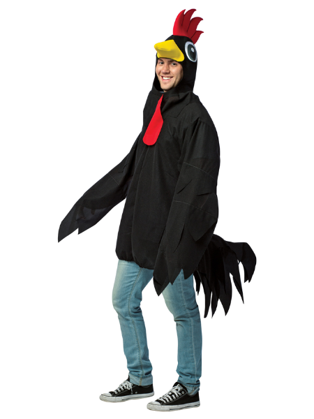 Black rooster Cock-a doodle doo costume