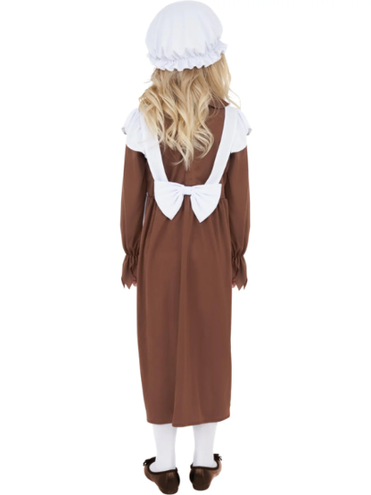 Victorian poor girl costume Brown - Child