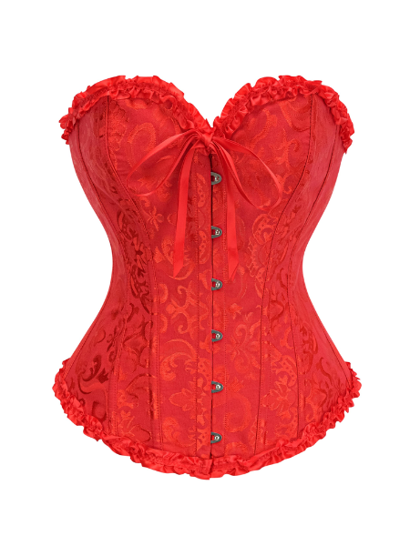 Red Corset Jaquard style