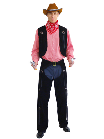 Cowboy vest and chap set - Adult