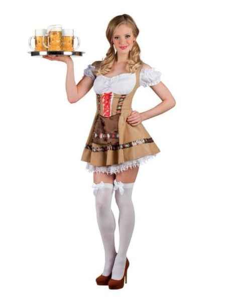 Boland Oktoberfest Dirndl Braun 8-10 - Adult