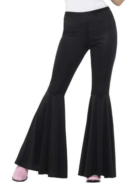 Flared Trousers, Ladies, Black - Adult