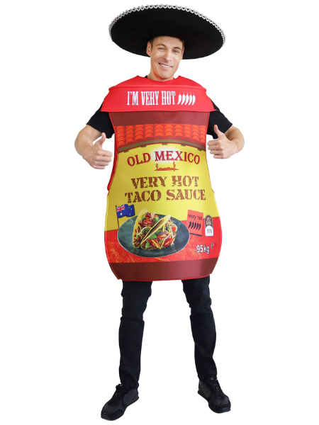 Hot taco sauce costume - Adult