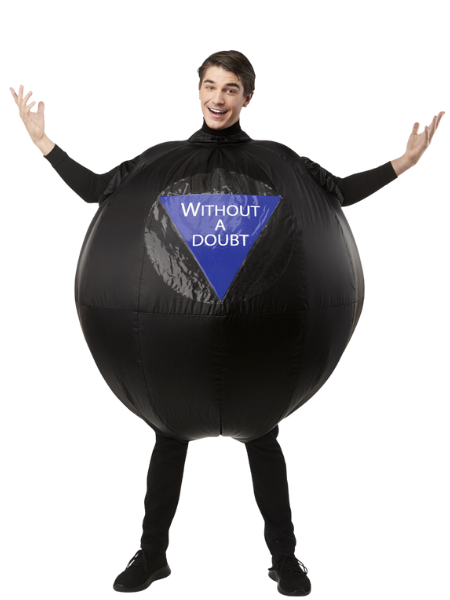 Inflatable magic 8 ball costume - Adult