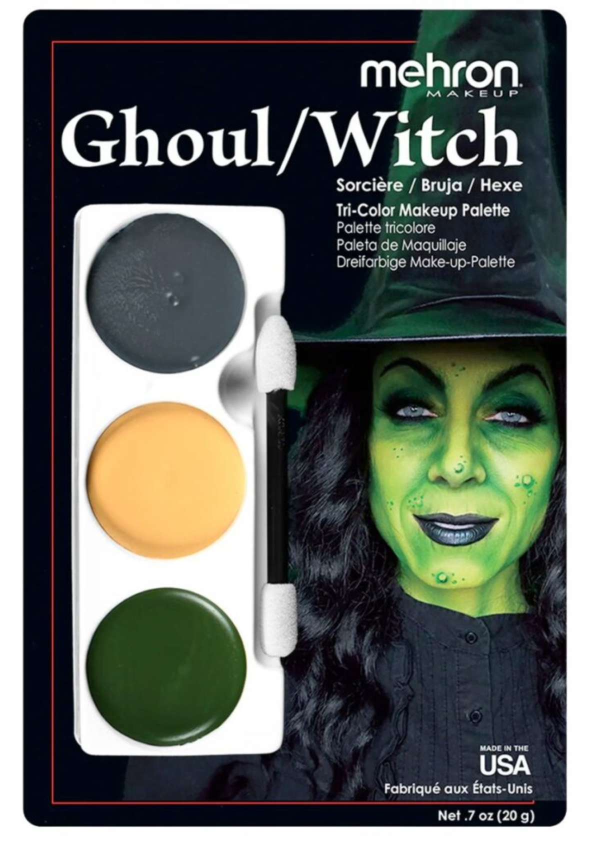 Tri-Colour Make-up Palette - Ghoul/Witch