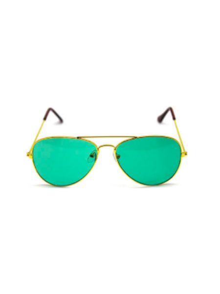 Green Aviator glasses