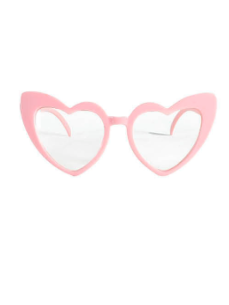 Heart glasses blush pink