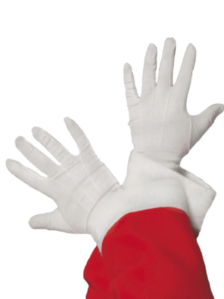 Men's seamed white gloves