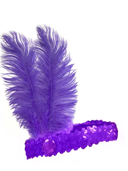 20"s Flapper Sequined Headband Various Colours