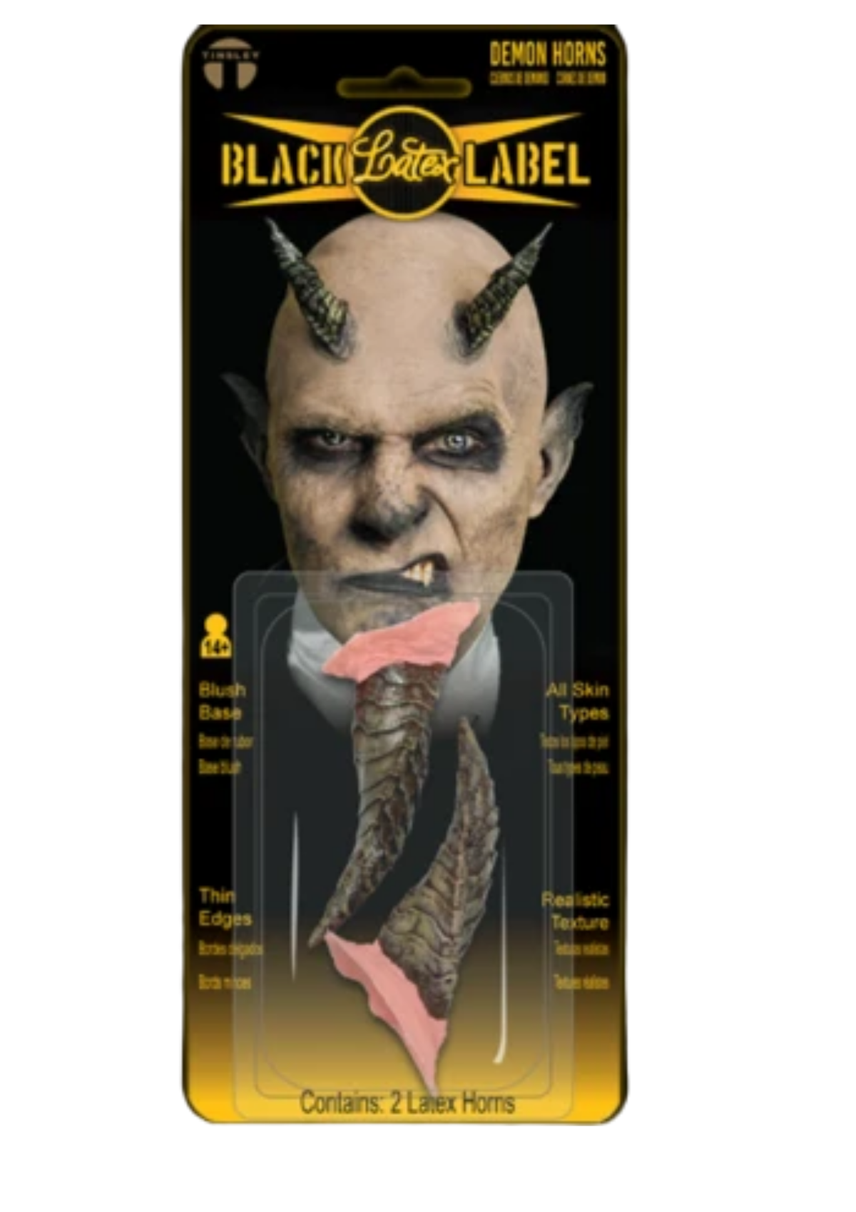 Black Label Latex Demon Horns - Adult