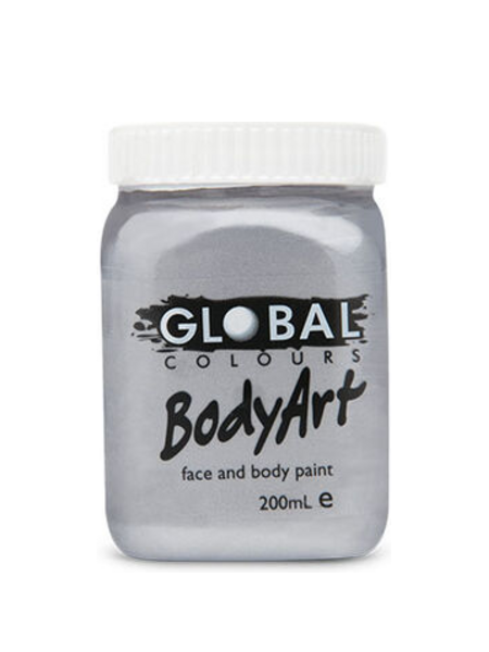 200ml Face & BodyArt Liquid Paint - Metallic Silver