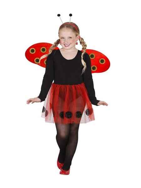 Ladybug Dress-Up Set (Tutu, Wings, Antennas) - Child