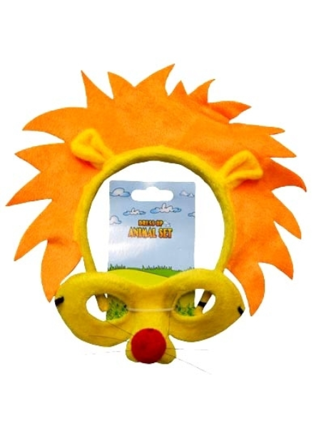 lion headband and mask set