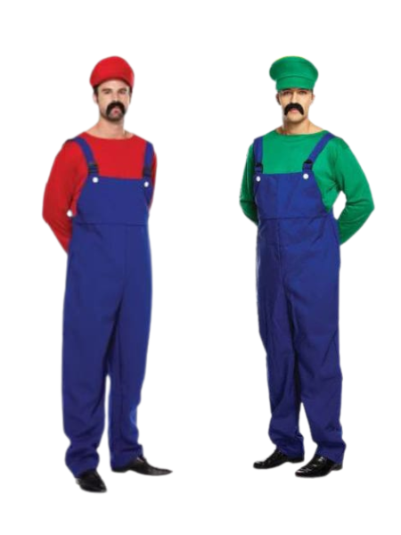 Mario or Luigi plumber workman costume - Adult