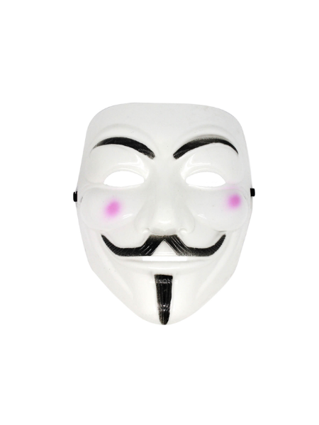 Anonymous man hacker mask  plastic