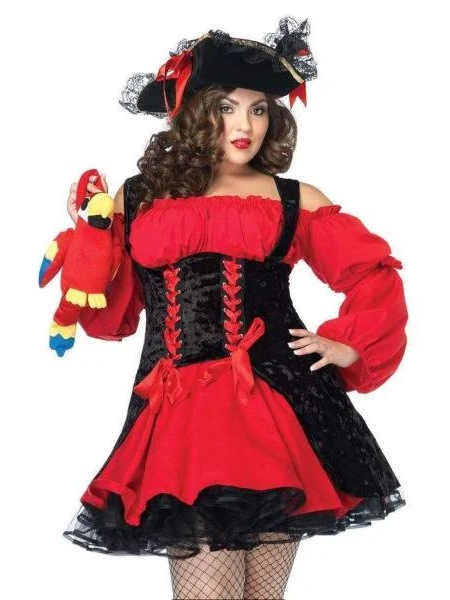 Plus Pirate Vixen Wench Costume - Adult