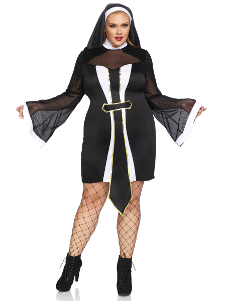 Twisted sister plus sized sexy  Nun costume - Adult