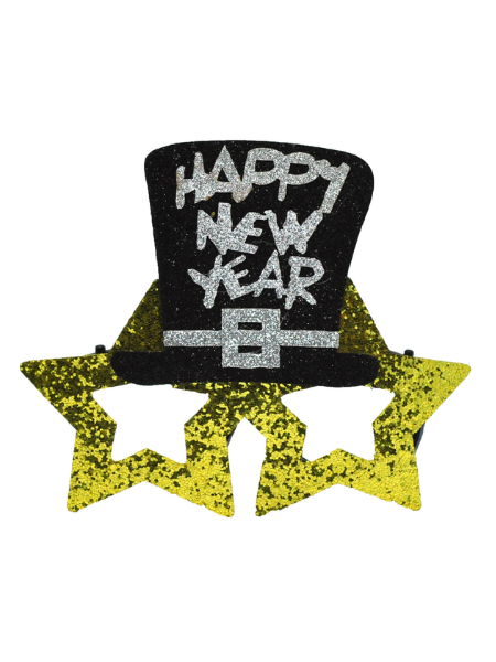 Novelty New Year top hat glasses
