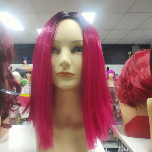 Pink magenta wig stylable fibre