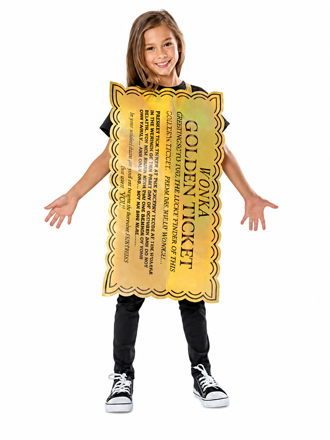 Willy Wonka Golden Ticket Costume - Child