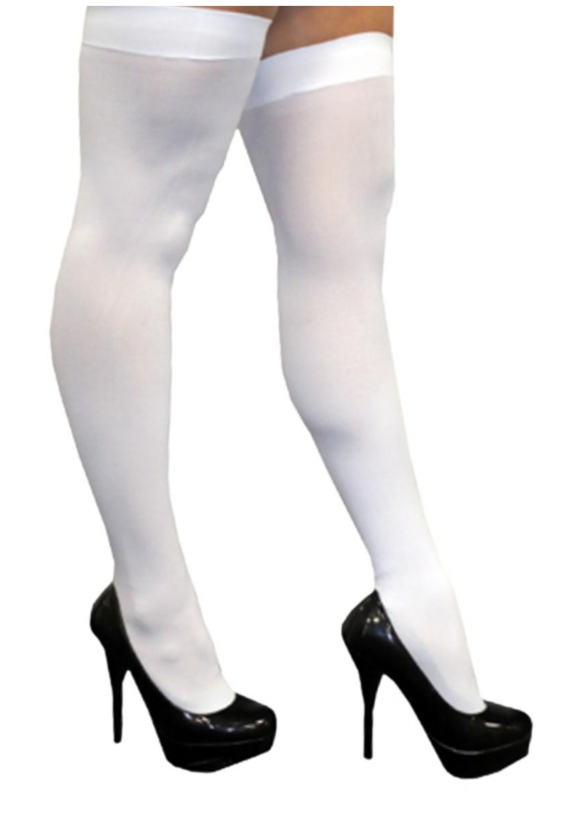 Thigh High Tights - White