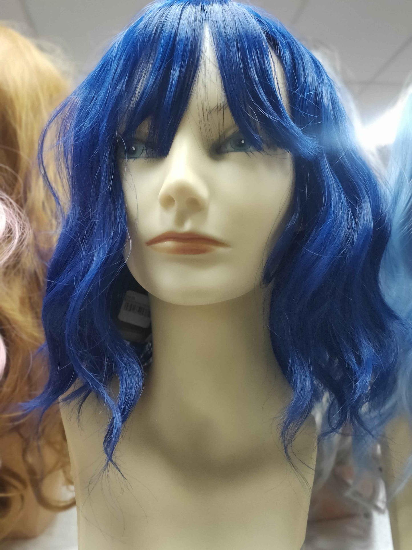 Dark Blue medium curable fibre wig
