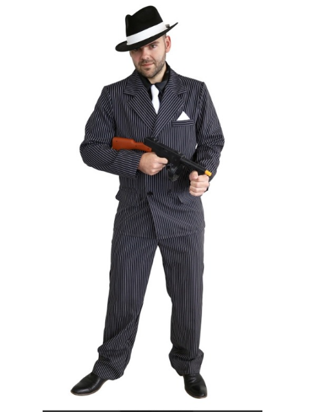 1920s pinstripe gangster suit