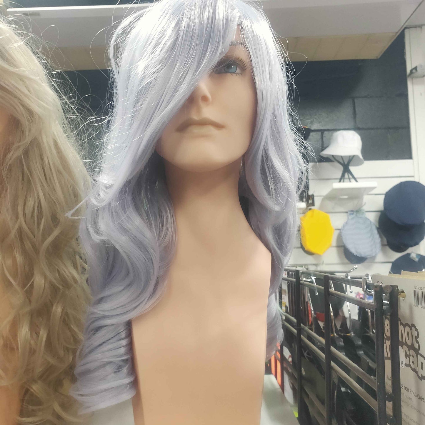 Nicole silver blonde Styleable fibre wig