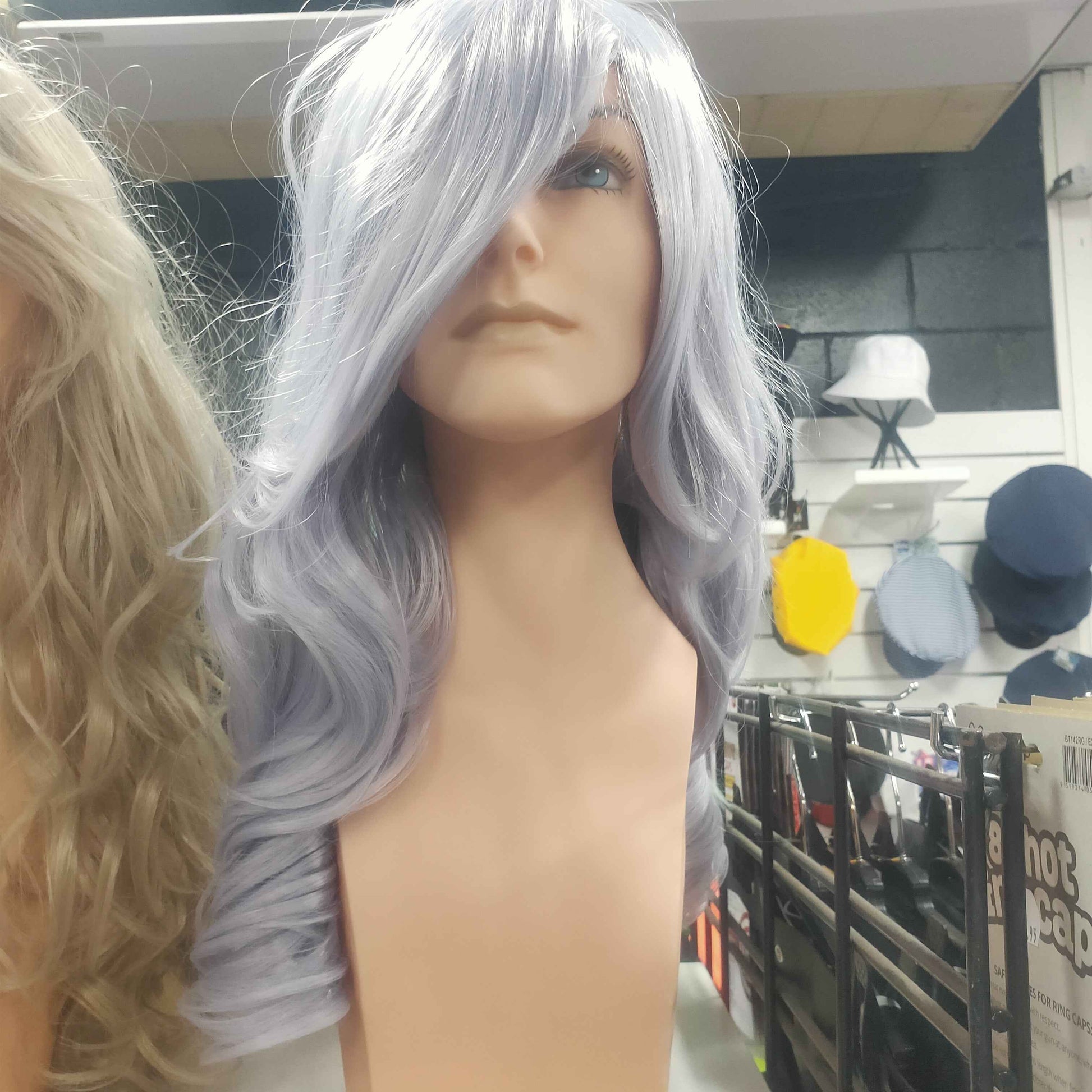 Nicole silver blonde Styleable fibre wig