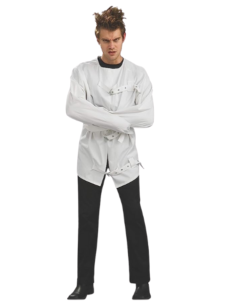Insane asylum patient costume adult straight jacket