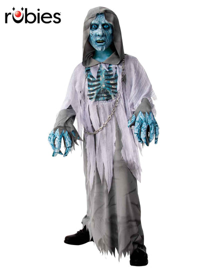 White Demon Hooded robe costume CHILD