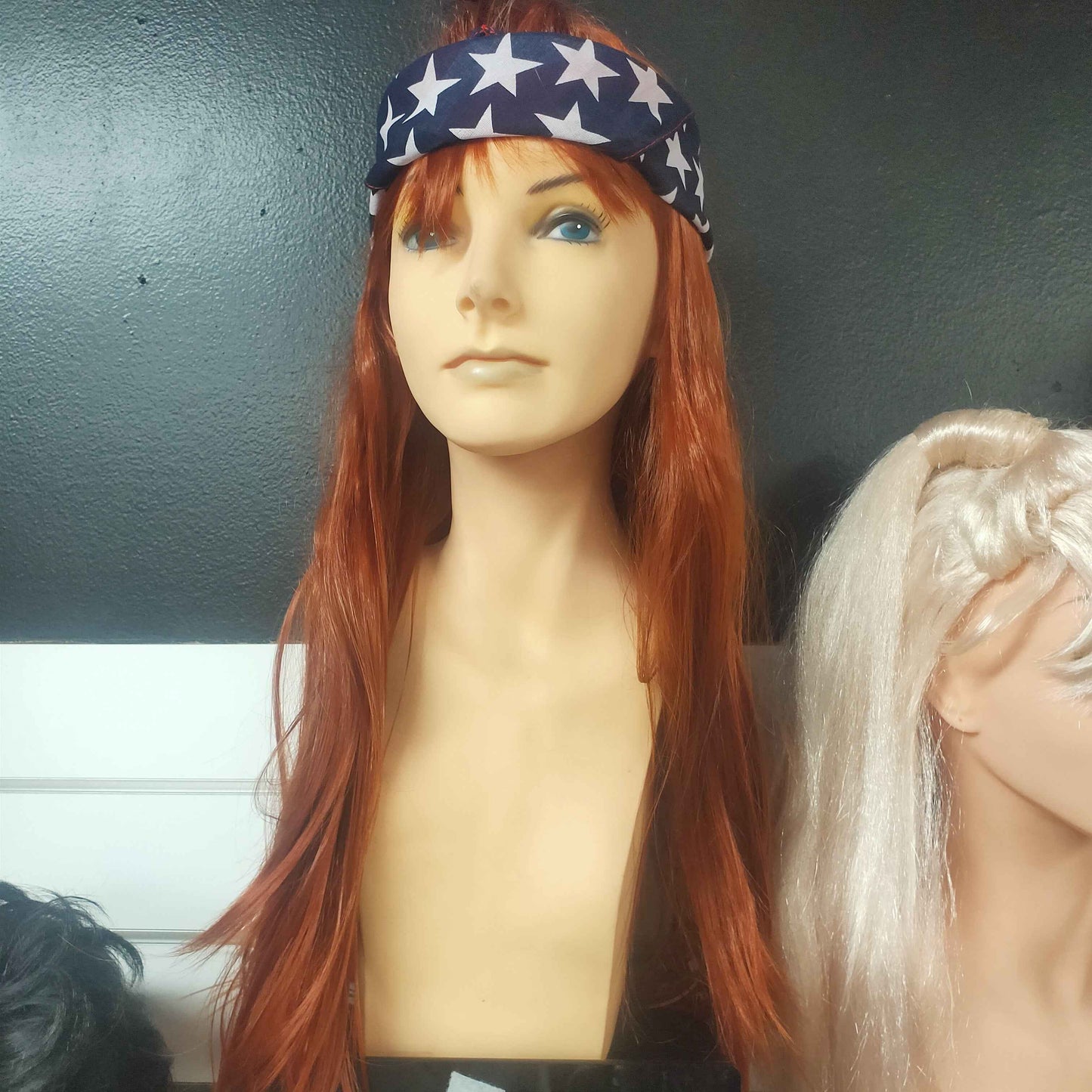 Axel rose LA rocker wig with bandanna