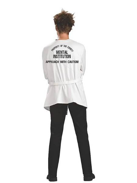 Insane asylum patient costume adult straight jacket