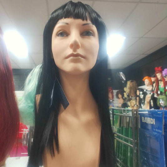 Alexia black stylable fibre wig