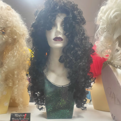 Showgirl  Long Curly Party Character Wig