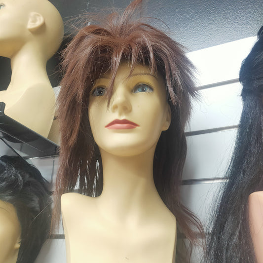 Spikey Rocker Brown wig