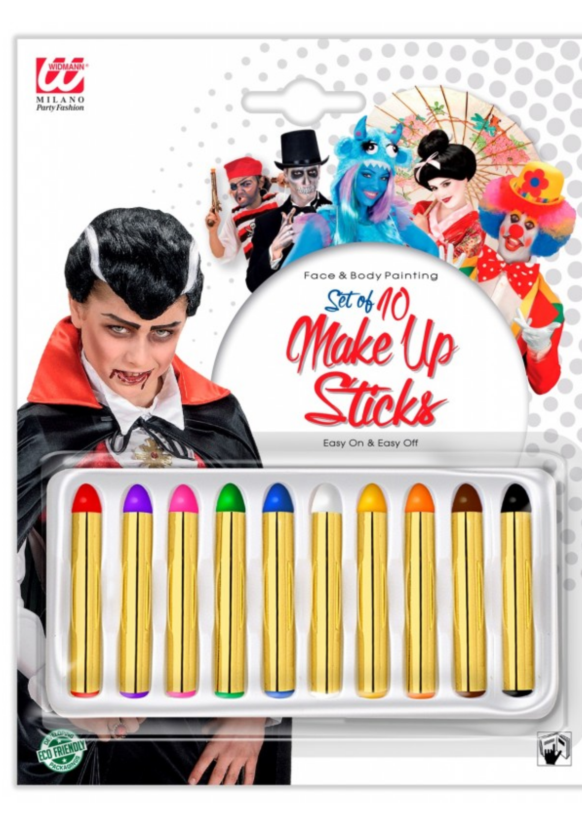 Set of 10 Make-Up Sticks 24ml