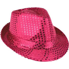 Sequin Trilby / Fedora Hat various colours