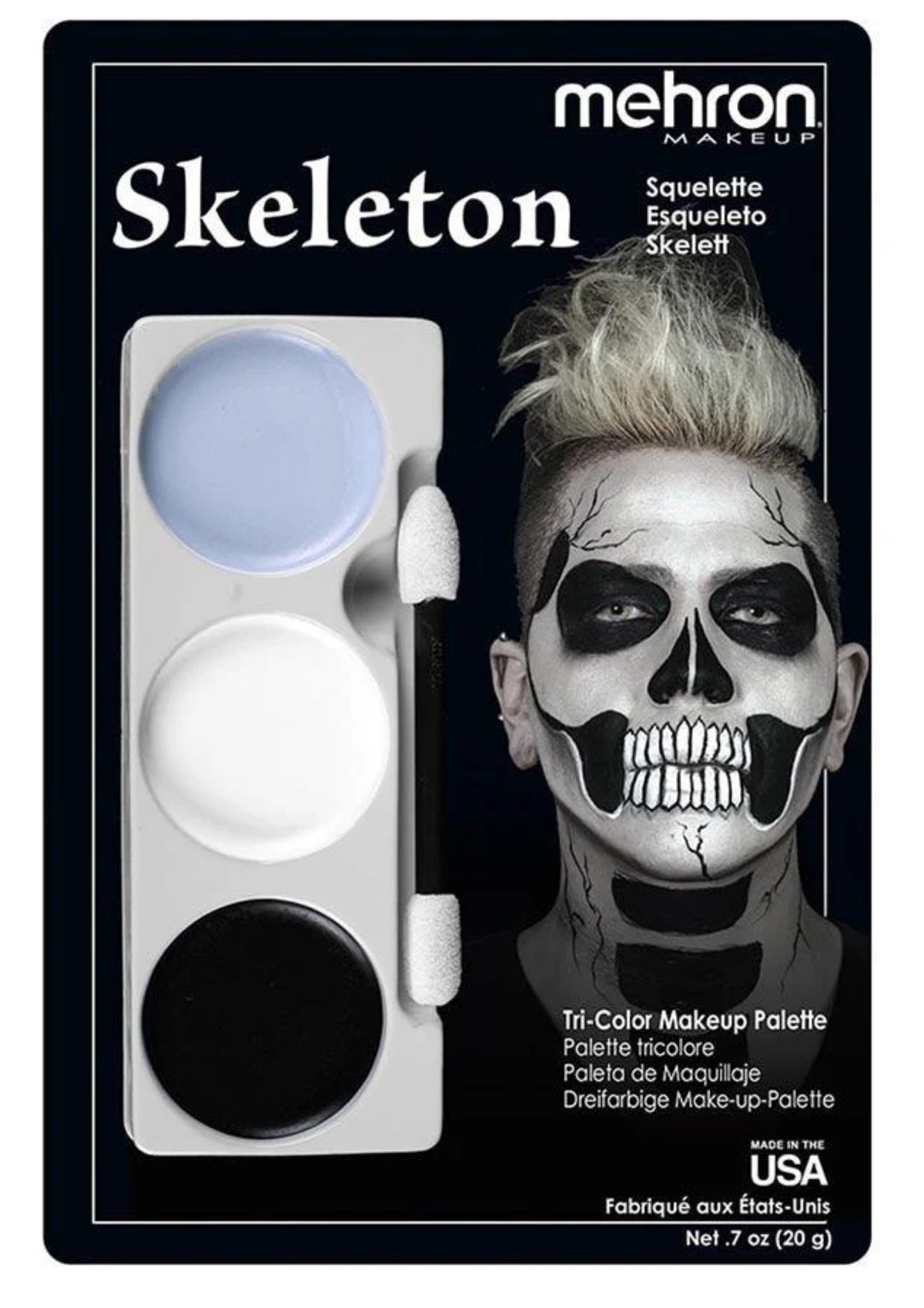 Tri-Colour Make-up Palette - Skeleton