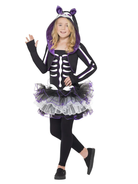 Purple skelly cat costume- Teen