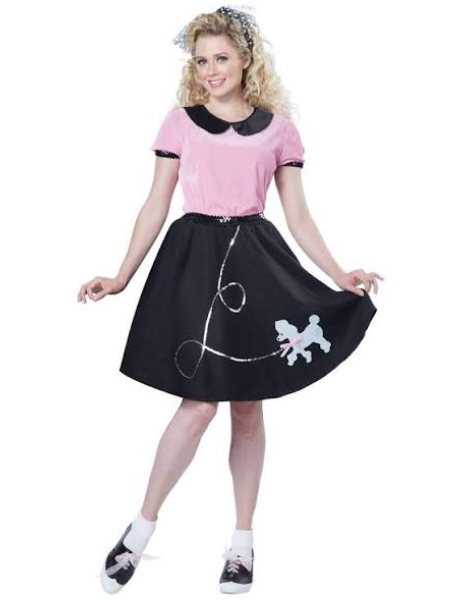 50's Hop With Poodle Skirt Costume - Adult