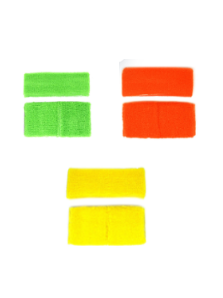 Sweat band sets various colours