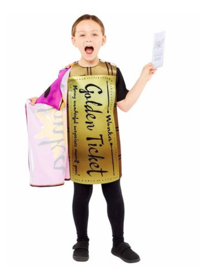 Golden Ticket Wonka Bar Costume - Child